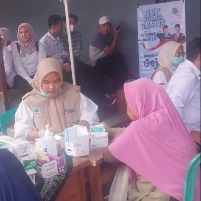Cek Kesehatan Gratis Bersama Gubernur Banten di Cikedal Kabupaten Pandeglang
