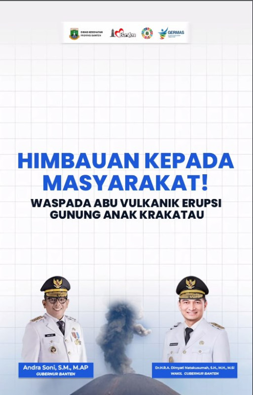 Himbauan Kepada Masyarakat Terkait Waspada Abu Vulkanik Erupsi Gunung Anak Krakatau