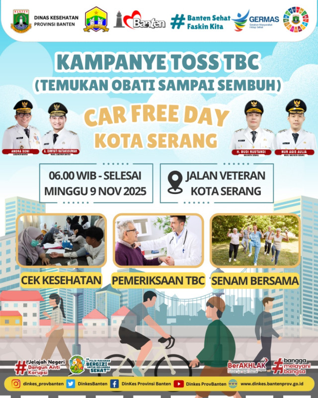 KAMPIANYE TOSS TBC di CAR FREE DAY KOTA SERANG!