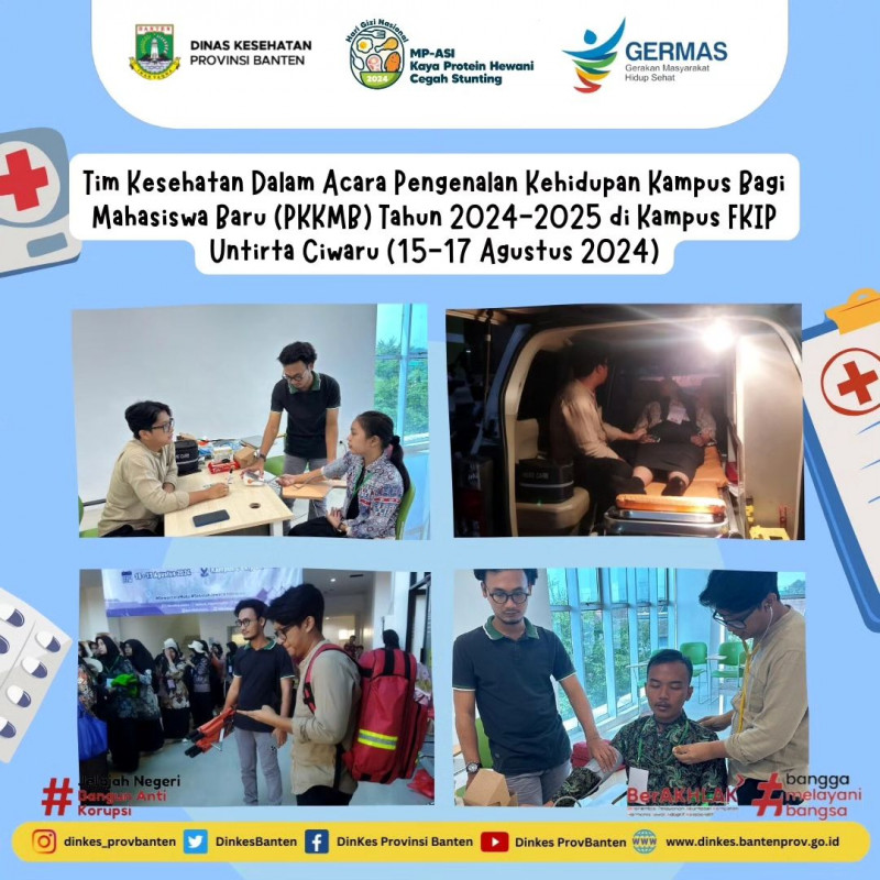 Tim Kesehatan Dalam Acara PKKMB Di Kampus FKIP Untirta